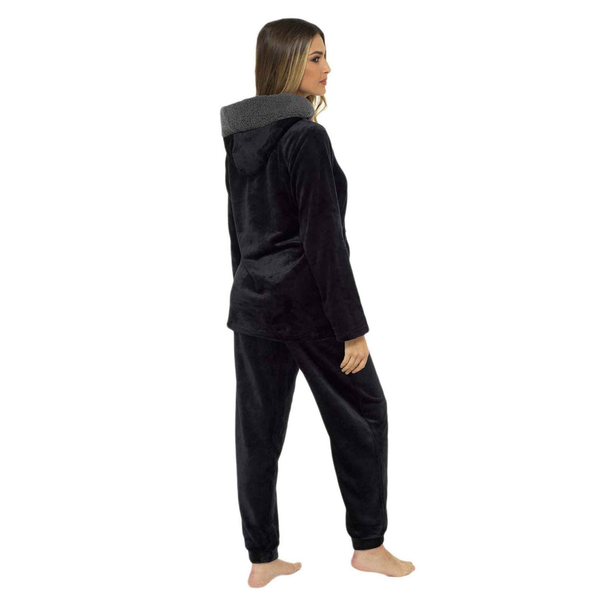 Daisy Dreamer Women's Ultra-Soft Plush Fleece Hooded Winter Pajama Set