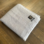 XL Super Soft Grey-Brown Herringbone Cashmere Throw | 125 cm x 250 cm
