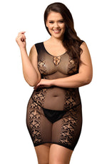 YesX Plus Size Bodystocking Erotic Dress Black One Size