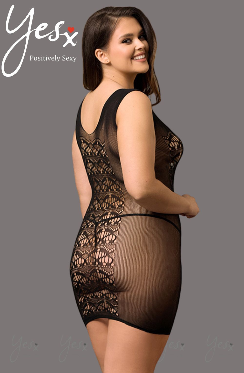 YesX Plus Size Bodystocking Erotic Dress Black One Size