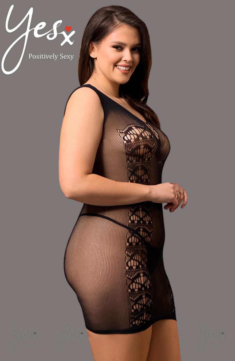 YesX Plus Size Bodystocking Erotic Dress Black One Size