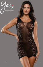 YesX Bodystocking Dress One Size Black