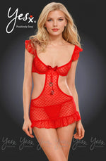 YesX Skirt Lingerie Set Red