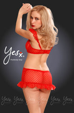 YesX Skirt Lingerie Set Red