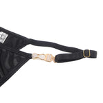 YesX Hollow Cut Halter Bra Lingerie Set Black