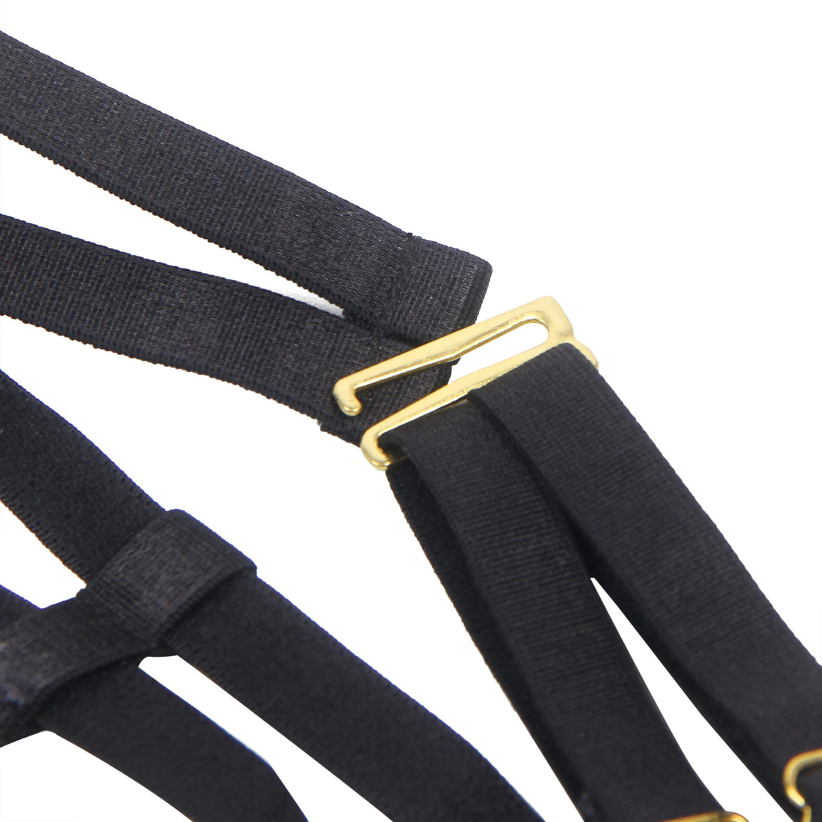 YesX Hollow Cut Halter Bra Lingerie Set Black