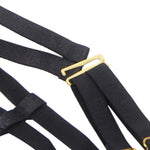 YesX Plus Size Hollow Cut Halter Bra Lingerie Set Black