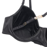 YesX Plus Size Hollow Cut Halter Bra Lingerie Set Black