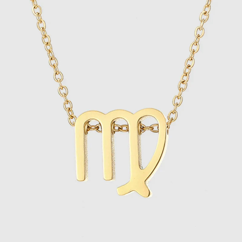 Zodiac Sign Splendour Necklace - Gold/Silver YX36093 Virgo