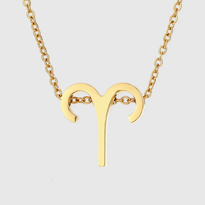Zodiac Sign Splendour Necklace - Gold/Silver YX36093 Aries