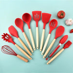 12 Piece Kitchen Utensil Pot Non Stick Silicone