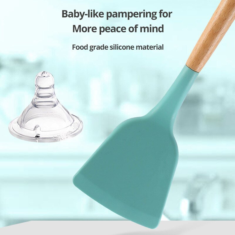 12 Piece Kitchen Utensil Pot Non Stick Silicone