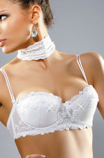 Gracya Madonna Swarovski Crystals Bra White
