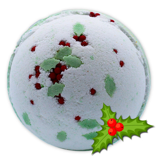 Christmas Bath Bomb - Holly Berry & Mistletoe - ScentiMelti Wax Melts