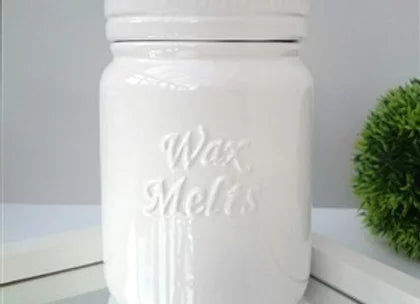 Ceramic Wax Melt Storage Jar | White - ScentiMelti Wax Melts