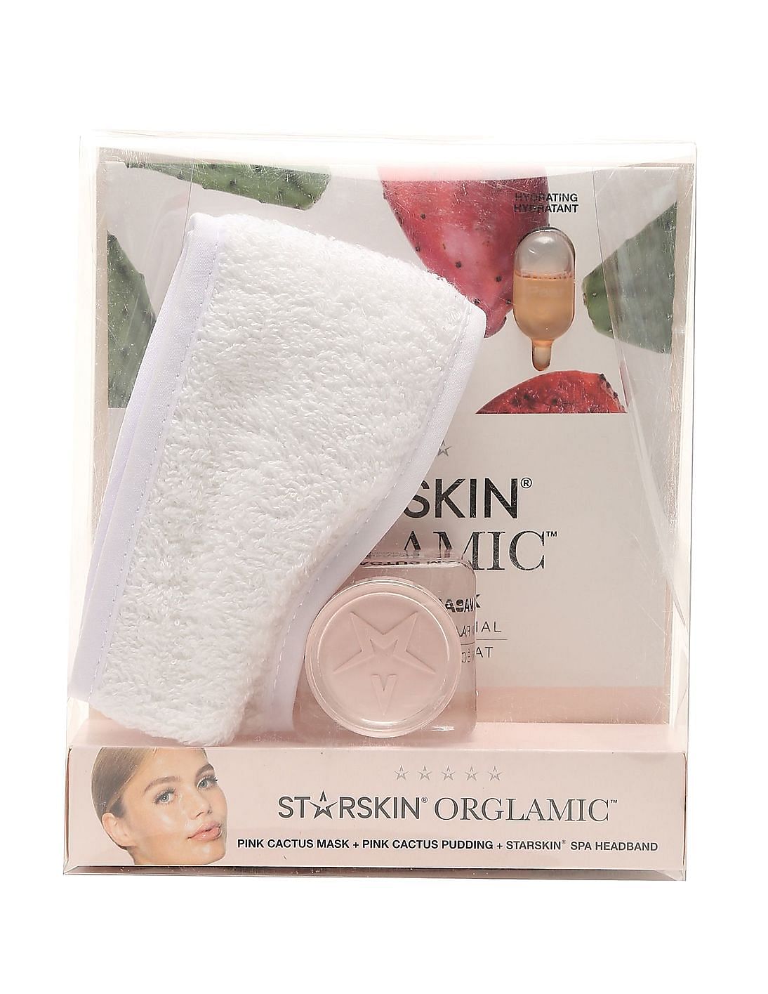 STARSKIN ORGLAMIC® Giftset - 3PCS, Pudding + Pink Cactus Mask + Headband