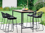 Dmitry Outdoor Garden Table and bar Stool Set