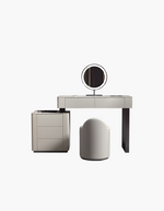 Paulina Modern Dressing Table Mirror With Drawers & LED Light, Solid Wood