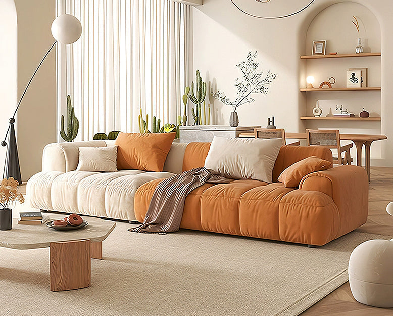 Newbury Modern Three Seater Sofa, Velvet