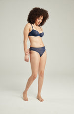 Nudea The Sheer Deco Lift Balcony Bra Navy Up to GG Cup