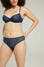 Nudea The Sheer Deco High Leg Brief Black