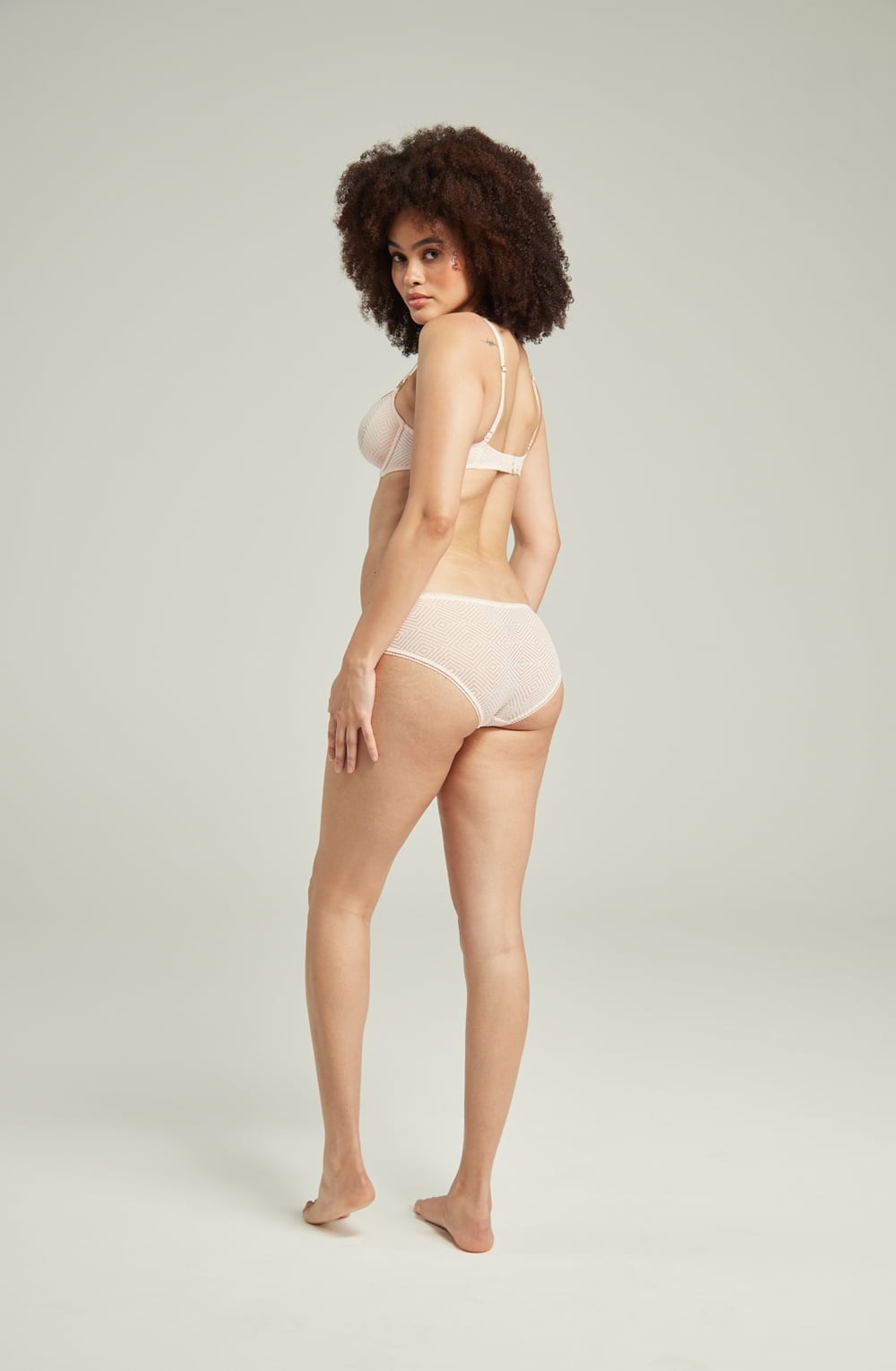Nudea The Sheer Deco Hipster Brief Blush Pink