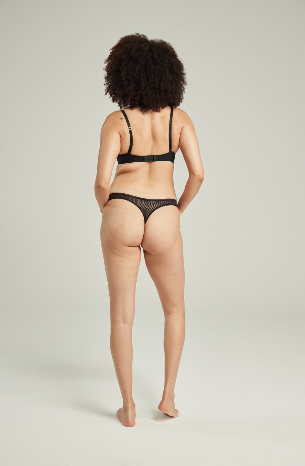 Nudea The Sheer Deco Barely There Thong Black