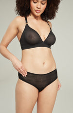 Nudea The Sheer Deco Hipster Brief Black
