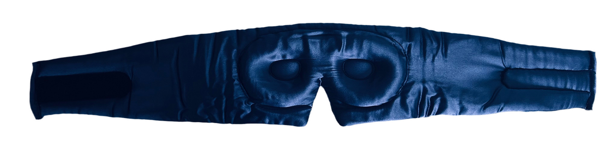 Blackout Silk Sleep Mask - 100% Pure Silk Ultra Soft Adjustable Strap for Deep Sleep & Total Comfort