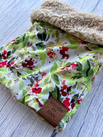 Winter Spruce & Berries Faux Sherpa Fleece Dog Snood