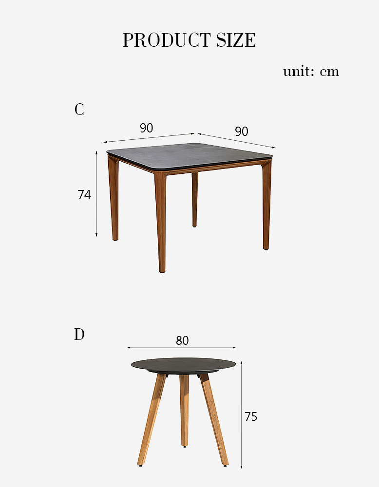 Aisulu Outdoor Dining Set 2 or 6 Seater