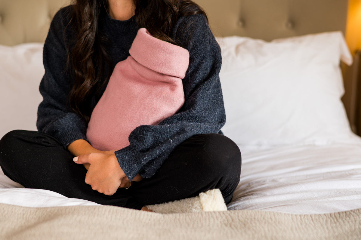 Pink Organic Cotton 2 Litre Hot Water Bottle