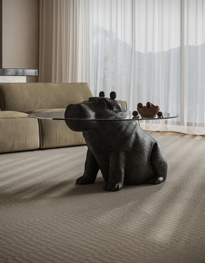 Hippo Side Table, Glass