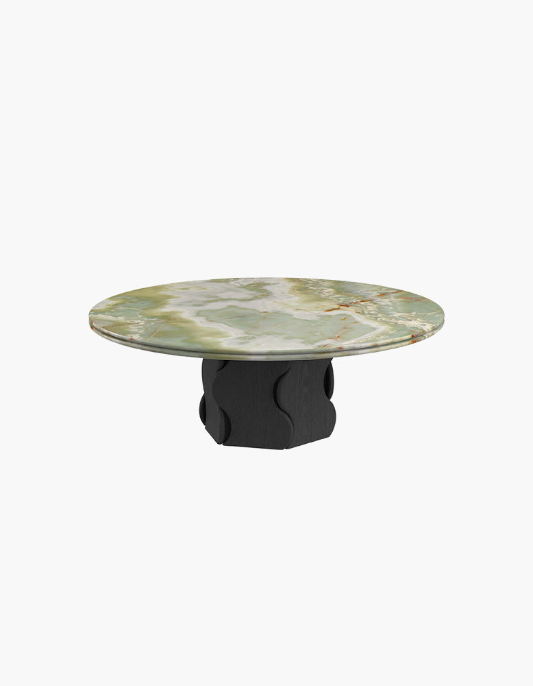 Quintero Round Coffee Table, Marble Or Travertine
