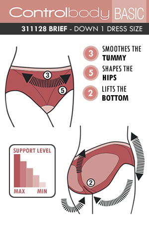 Control Body 311128 Shaping Brief Bianco White