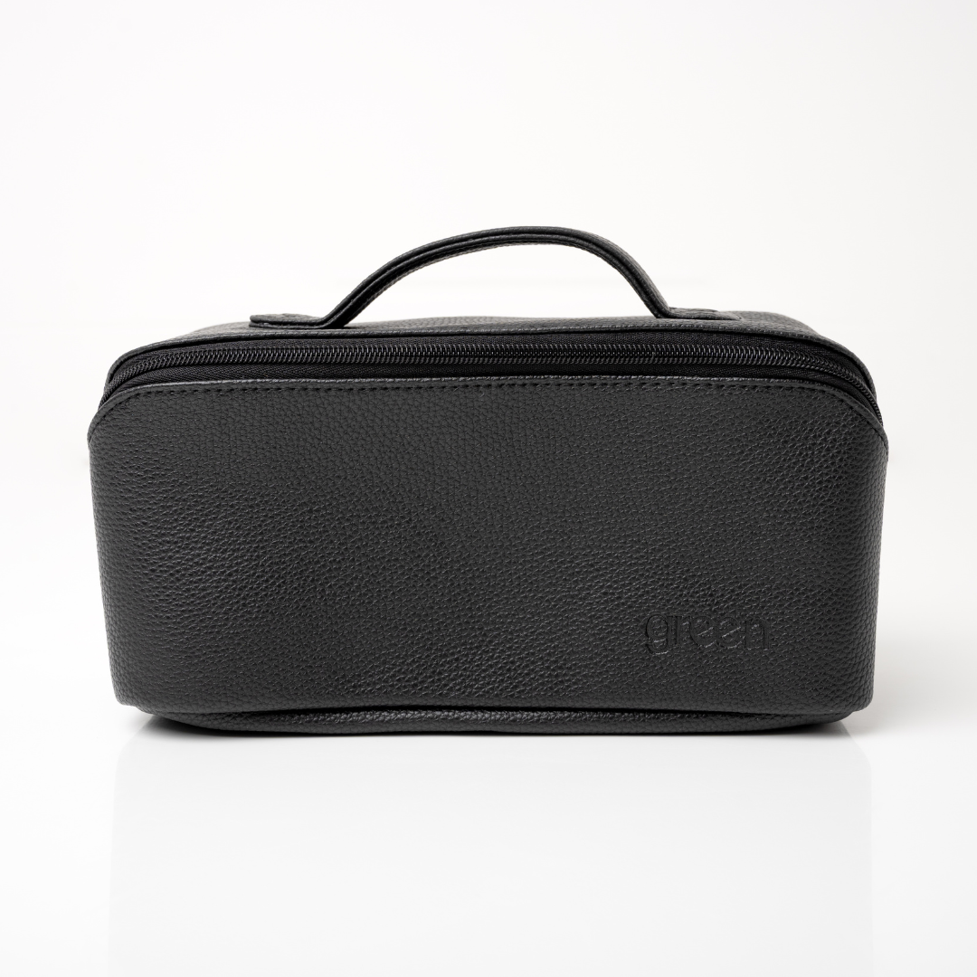 'Freya' Fold-Out Makeup Bag in Black