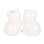 White Cat Shaped Salt and Pepper Shakers
