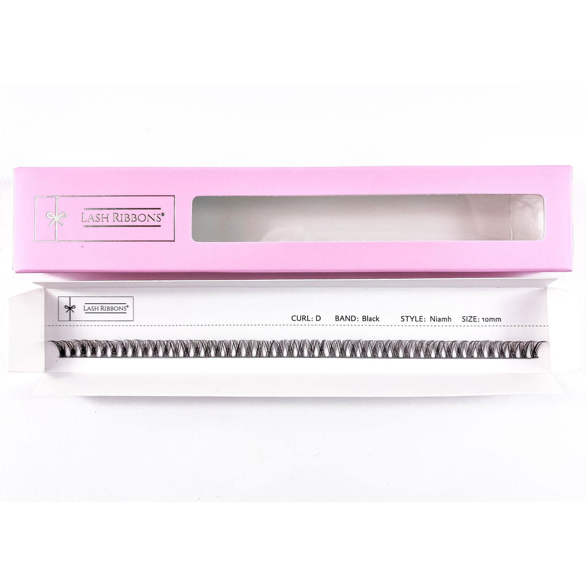 3D 'C' Curl Black / Brown Lash Ribbons® Starter Kit (With Clear Lash Bond) Niamh 10mm