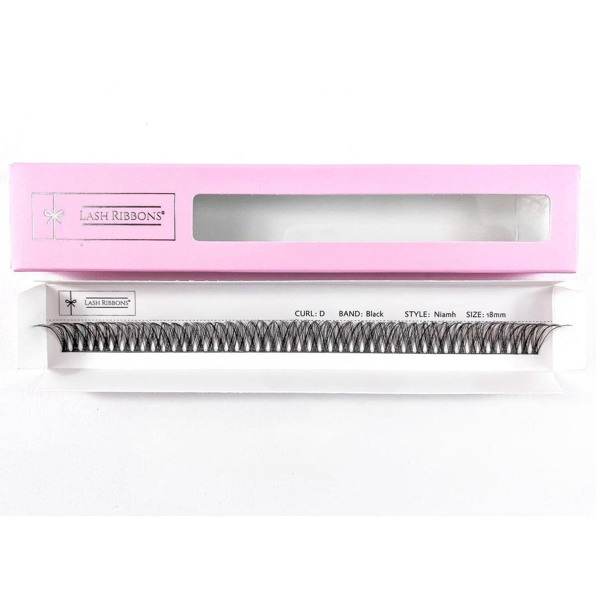 3D 'C' Curl Black / Brown Lash Ribbons® Starter Kit (With Clear Lash Bond) Niamh 18mm