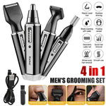 4-in-1 Rechargeable Hair Beard Eyebrow Ear Nose Shaver Trimmer Electric Kits Trimmer