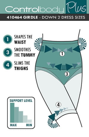 Control Body 410464 Girdle Nero Black