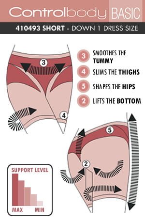 Control Body Shaping Short Skin Beige