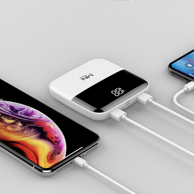 10000mAh Mini Power Bank White