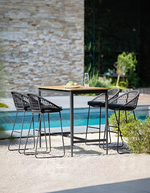 Dmitry Outdoor Garden Table and bar Stool Set