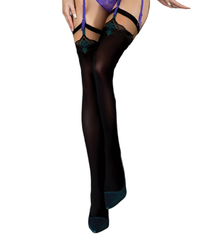 Ballerina 572 Black/Emerald Stockings