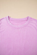 Two Piece Mineral Wash Cotton Loungewear Set