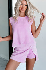 Two Piece Mineral Wash Cotton Loungewear Set