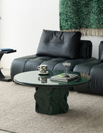 Quintero Round Coffee Table, Marble Or Travertine