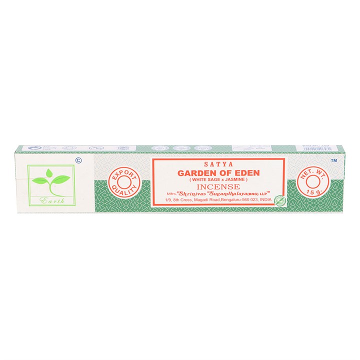 6 Packs of Garden of Eden Earth Incense by Satya
