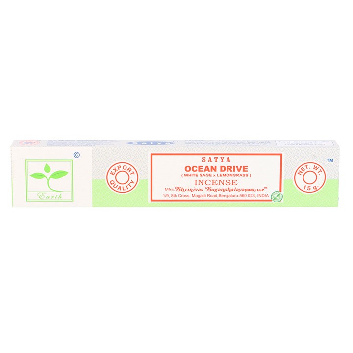 6 Packs of Ocean Drive Earth Incense by Satya